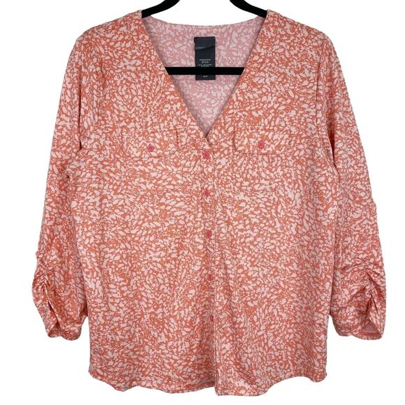 Covington Abstract Graphic Print Career Blouse Top Shirt Size Medium M Womens - Picture 1 of 4